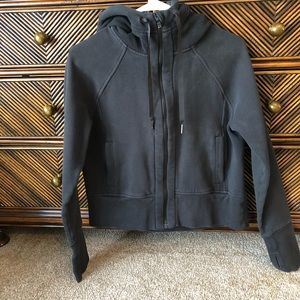 Zip up black hoodie